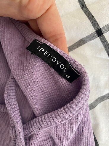 xs Beden mor Renk sırt dekolteli crop
