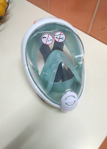 Turkuaz Fermuarlı Yüzme Maskesi - Görsel 2