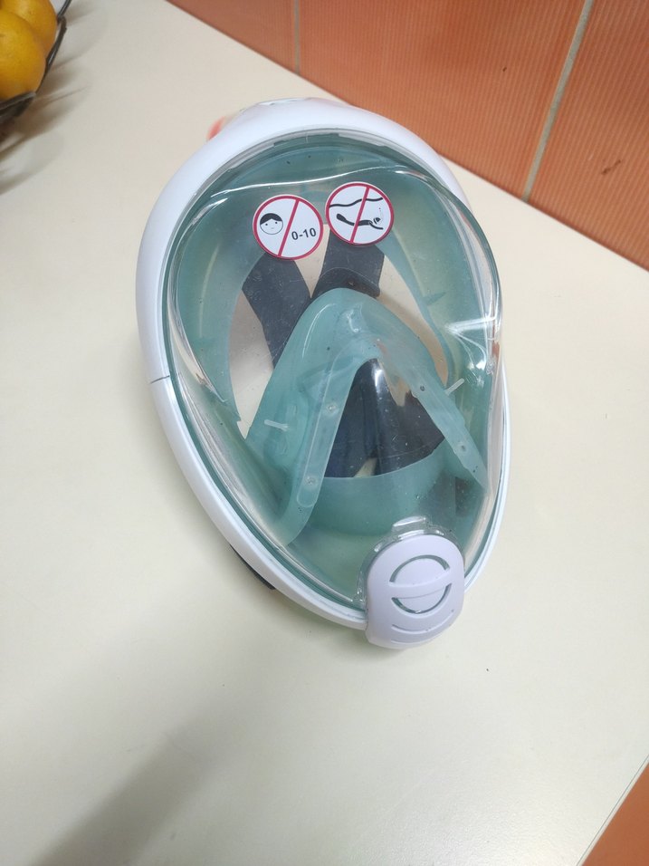 Turkuaz Fermuarlı Yüzme Maskesi - Görsel 2