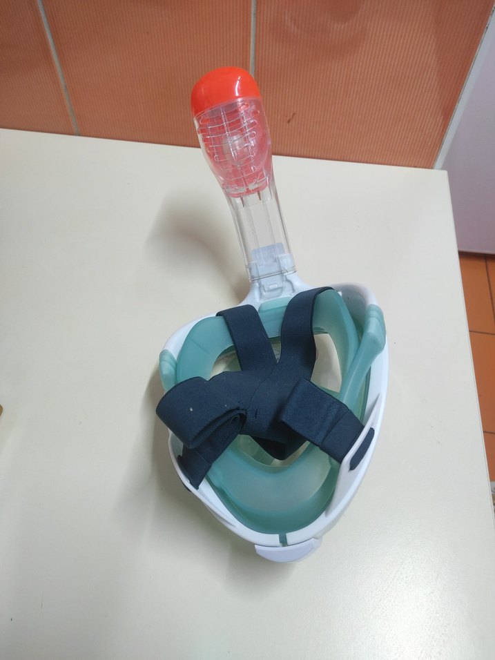 Turkuaz Fermuarlı Yüzme Maskesi - Görsel 4