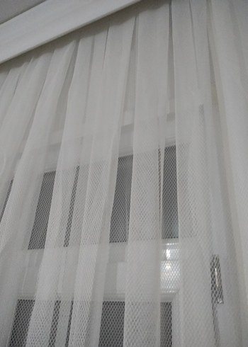 Modern Düz Beyaz Tül Perde - Görsel 2