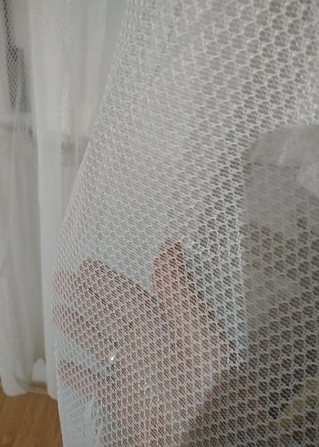 Modern Düz Beyaz Tül Perde - Görsel 3