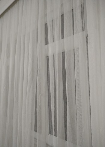 Modern Düz Beyaz Tül Perde - Görsel 8