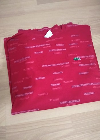 Lacoste Kırmızı Baskılı Erkek Tişört