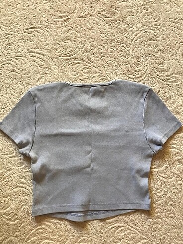Bershka Bebek mavisi crop