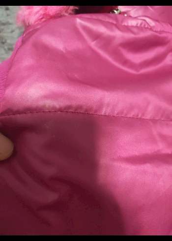 Kız Çocuk Pembe Baskılı Fermuarlı Yelek - Görsel 4