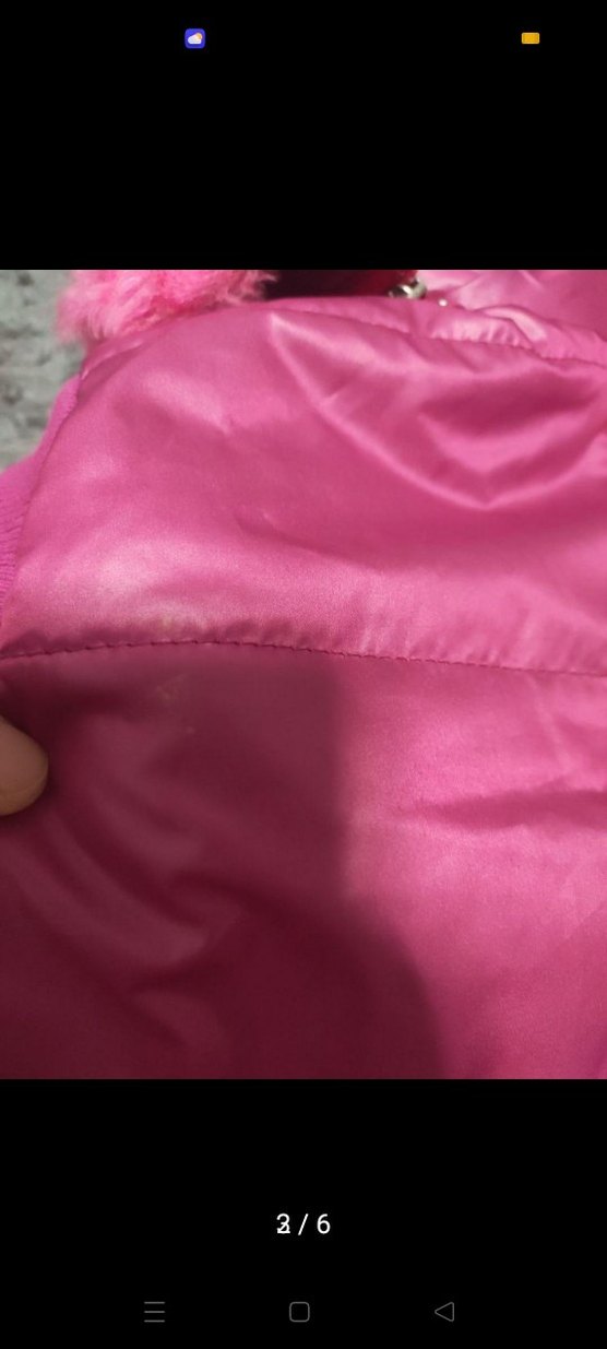 Kız Çocuk Pembe Baskılı Fermuarlı Yelek - Görsel 4