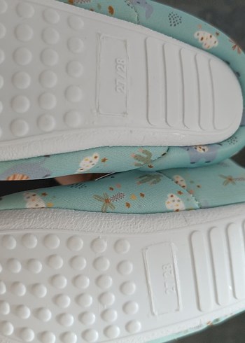 Unisex Çocuk Mavi Polar Sıcak Ev Ayakkabısı - Görsel 6