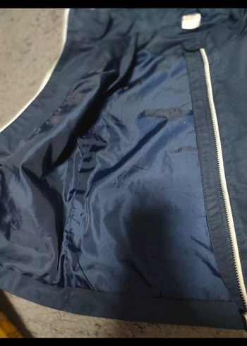 Erkek Çocuk Kapüşonlu Fermuarlı Mavi Ceket - Görsel 5