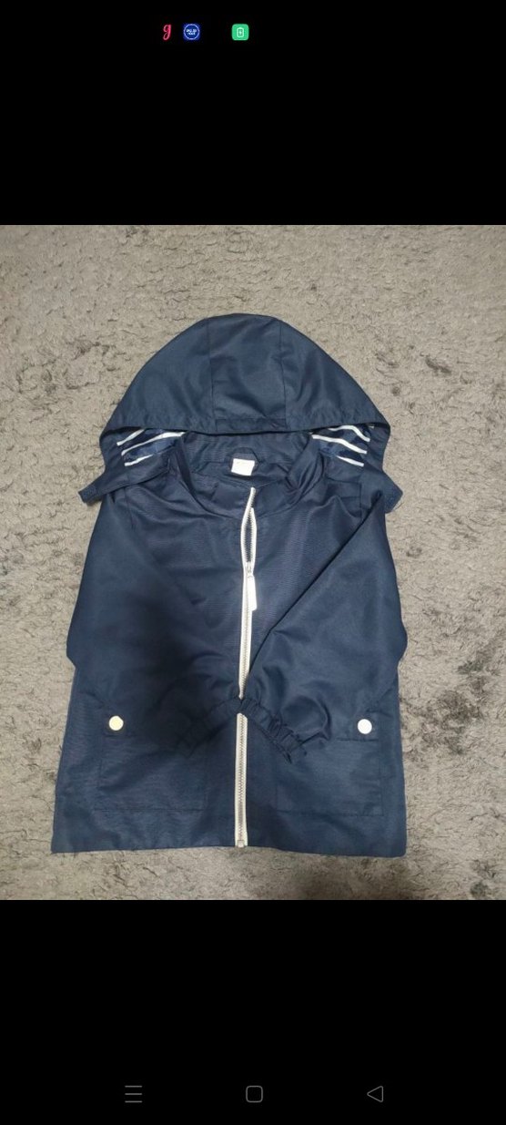 Erkek Çocuk Kapüşonlu Fermuarlı Mavi Ceket - Görsel 4