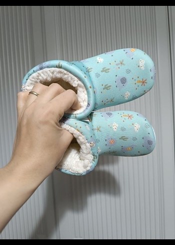Kız Çocuk Mavi Peluş Ev Botu - Görsel 5