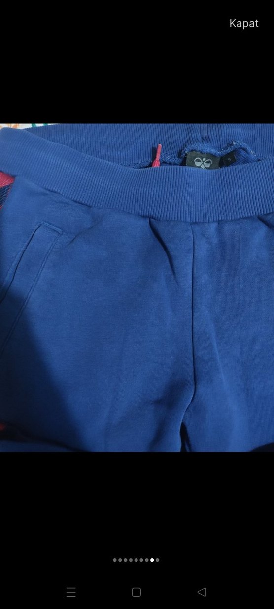 Kadın Mavi Bağcıklı Rahat Eşofman - Görsel 3