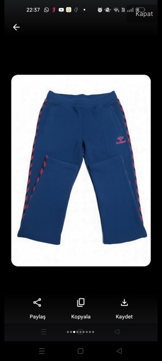 Kadın Mavi Bağcıklı Rahat Eşofman - Görsel 2