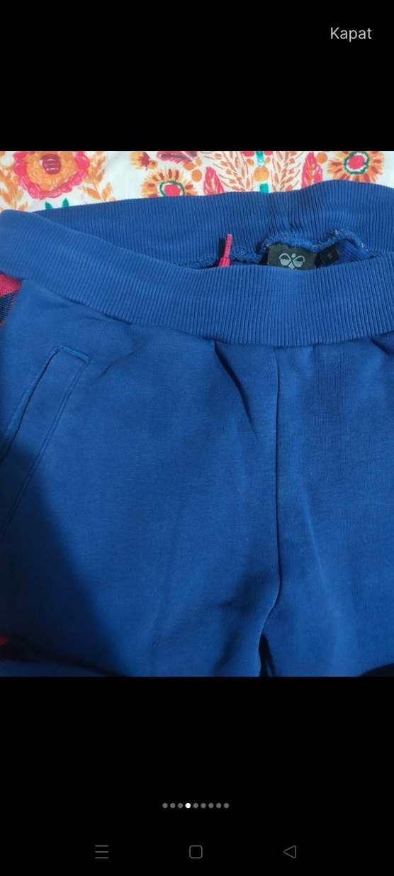 Kadın Mavi Bağcıklı Rahat Eşofman - Görsel 5