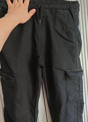 Siyah keten pantolon 
