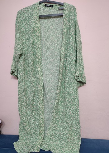 Uzun Kesim Yeşil Bohem Kadın Kimono