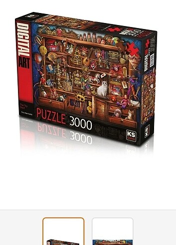 KS games 3000 parça puzzle toy shelf kütüphane 