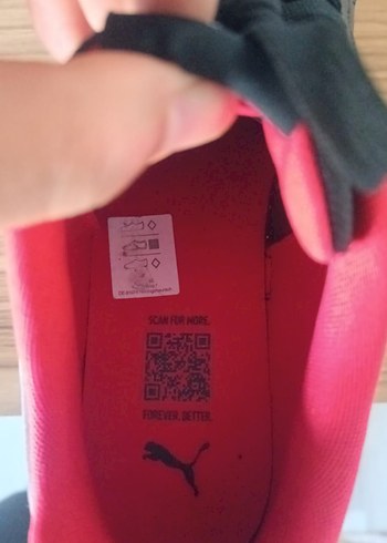 Puma erkek Siyah Kırmızı Spor Ayakkabı - Görsel 5