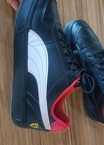 Puma erkek Siyah Kırmızı Spor Ayakkabı - Görsel 4