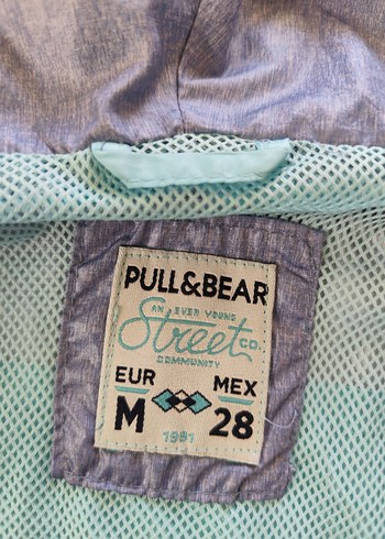 Kadın Mavi Kapüşonlu Fermuarlı yağmurluk - Görsel 6