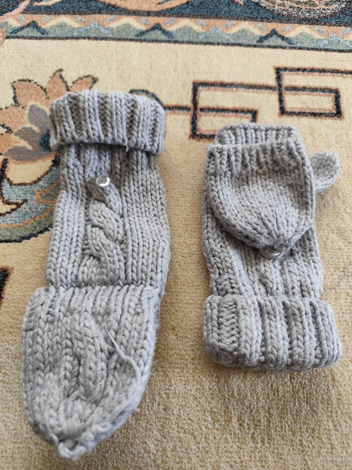 Gri kadın eldiven - Görsel 4