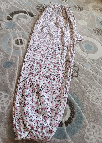 Çiçek Desenli Uzun Rahat Kadın Pijama Altı