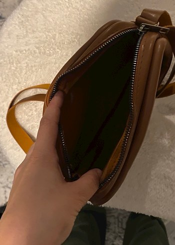Tommy Hilfiger Bej Kadın Deri Omuz Çantası