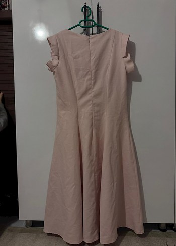 Pembe Midi  Elbise - Görsel 7