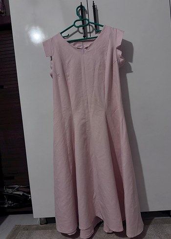 Pembe Midi  Elbise - Görsel 3