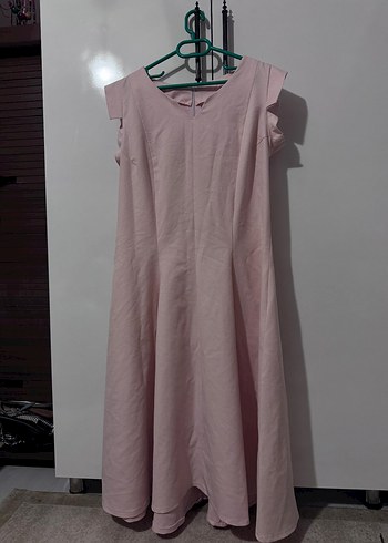 Pembe Midi  Elbise - Görsel 2