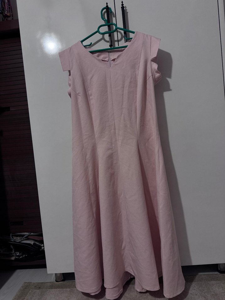 Pembe Midi  Elbise - Görsel 3