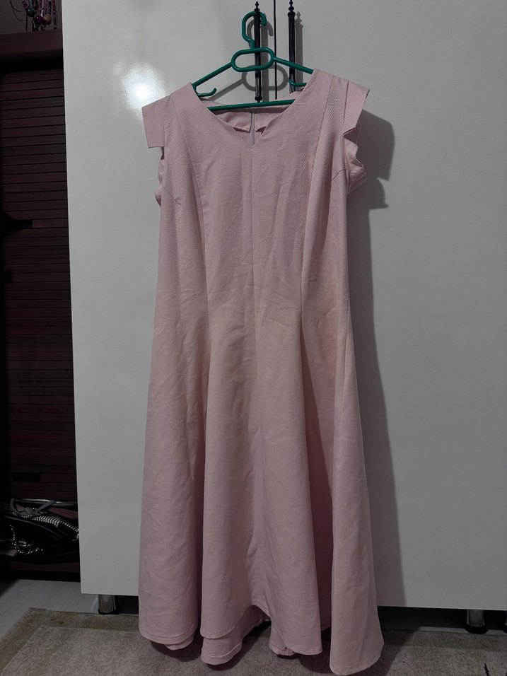 Pembe Midi  Elbise - Görsel 2