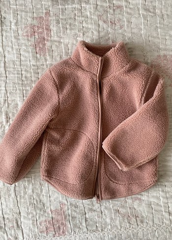 Kız Çocuk Peluş Fermuarlı Ceket
