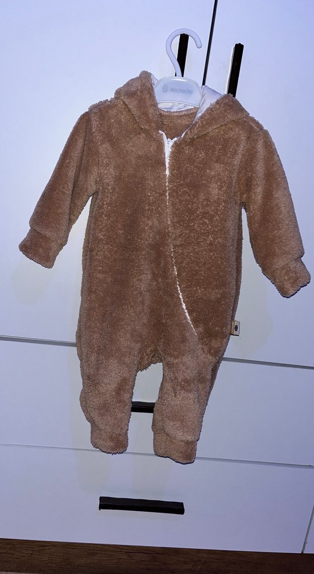Kahverengi Kürklü Bebek Tulumu - Görsel 5