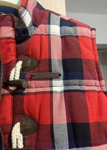 Kırmızı Kareli erkek Kapitone Yelek - Görsel 2