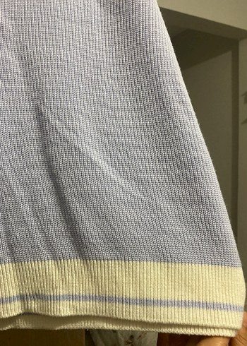 Kadın lila rengi V Yaka Triko Süveter - Görsel 3