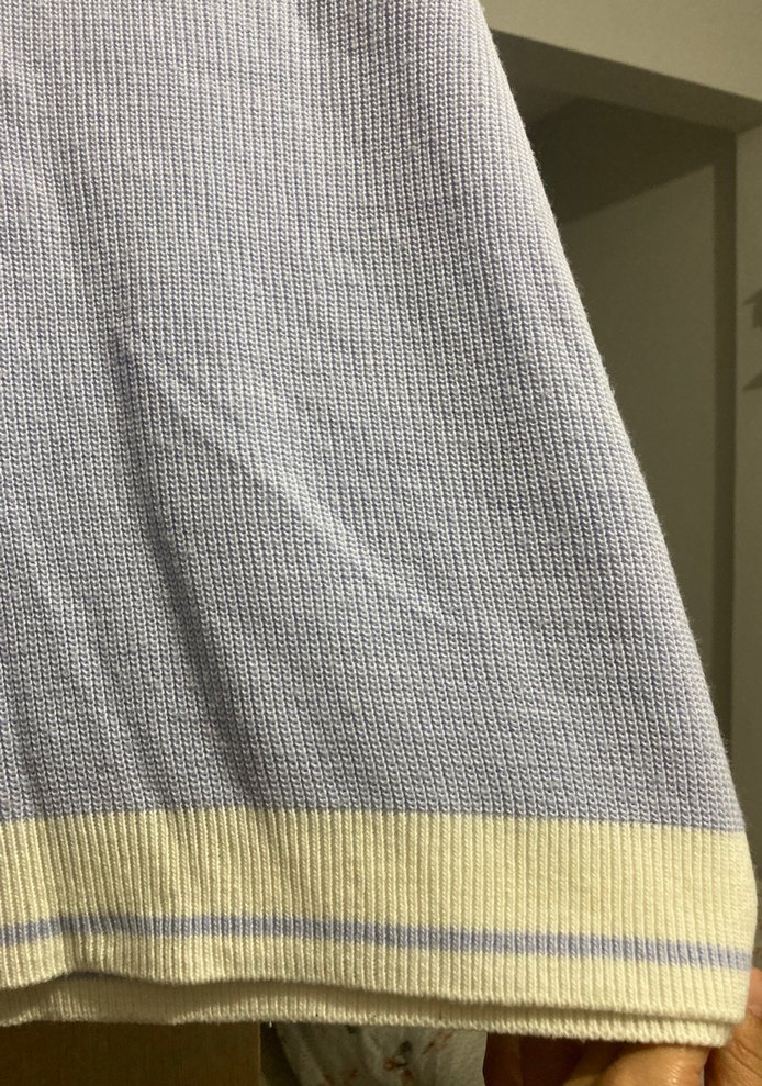 Kadın lila rengi V Yaka Triko Süveter - Görsel 3