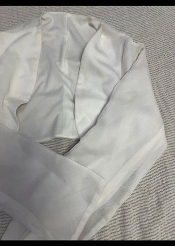Beyaz Uzun Kollu Kız Bolero - Görsel 4