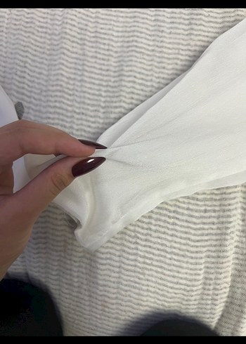 Beyaz Uzun Kollu Kız Bolero - Görsel 2