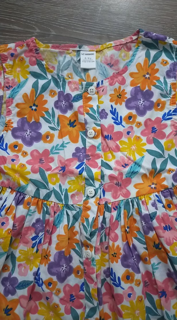 Lc Waikiki Çok Renkli Çiçek Desenli Kolsuz Elbise - Görsel 2