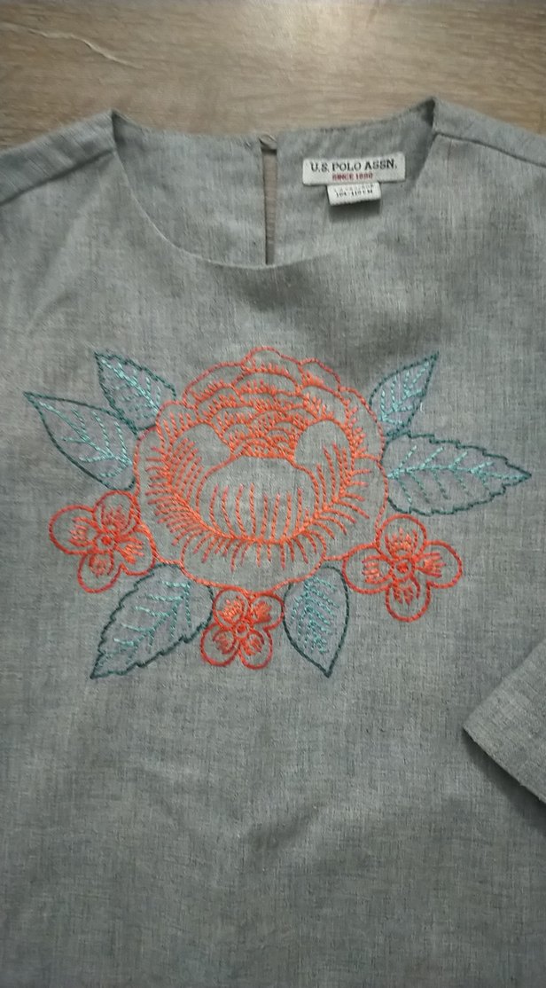 Nakışlı Kız Çocuk Elbisesi - Görsel 2