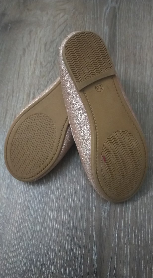 Kız Çocuk Pembe Simli Fiyonk Detaylı Babet - Görsel 3