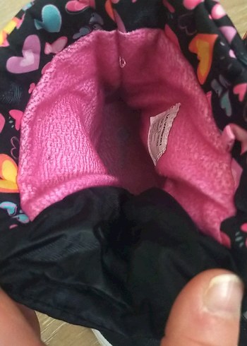 Renkli Kız Çocuk Kalp Desenli kar botu - Görsel 2