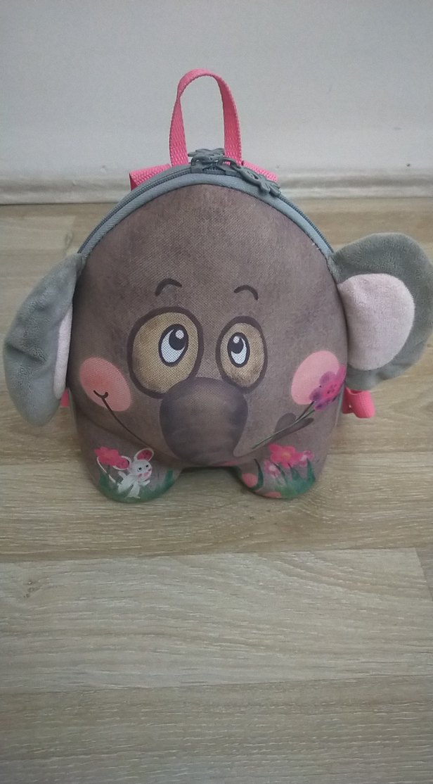 Gri Fil Figürlü Çocuk Çantası Seti - Görsel 5