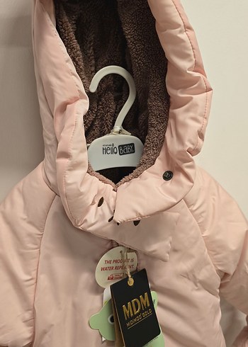 Kız Bebek Pembe Kürklü Kar Tulumu - Görsel 2