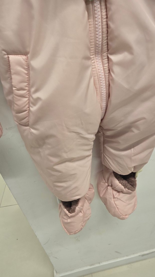 Kız Bebek Pembe Kürklü Kar Tulumu - Görsel 5