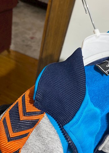 Erkek Çocuk Mavi-Gri Fermuarlı Sweatshirt - Görsel 5