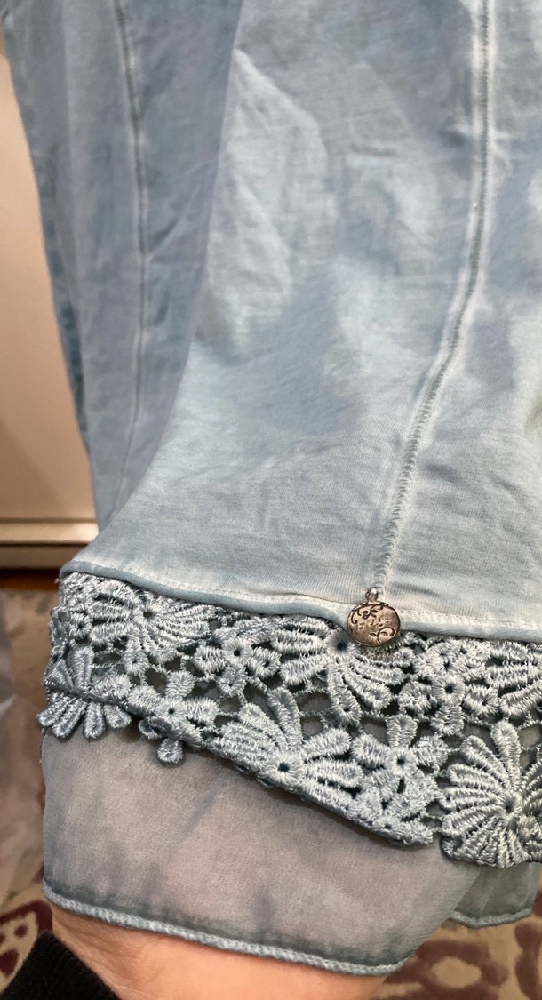 Mavi Kolsuz yazlık Midi Elbise - Görsel 4