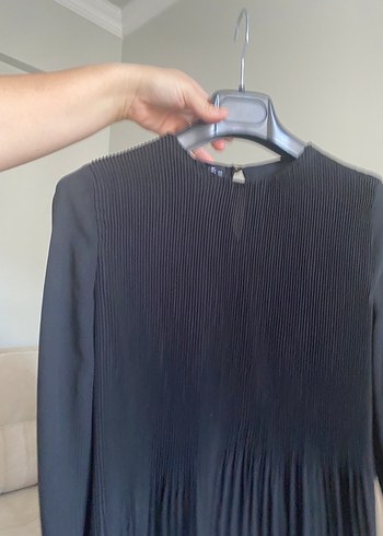 Kadın Siyah Piliseli Uzun Kollu Bluz - Görsel 9