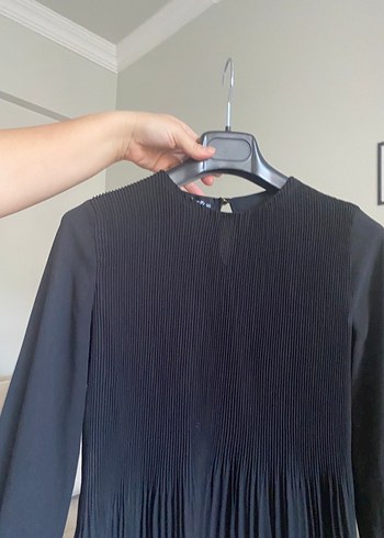 Kadın Siyah Piliseli Uzun Kollu Bluz - Görsel 7